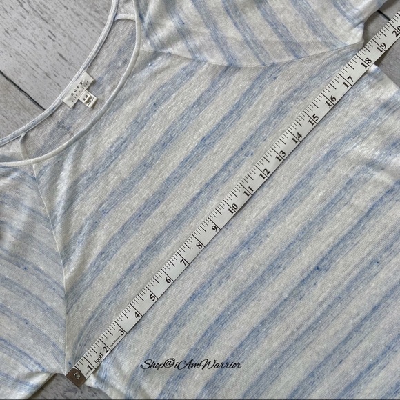 Soft Joie striped linen slub 3/4 sleeve t-shirt shop@iamwarrior - Picture 10 of 13